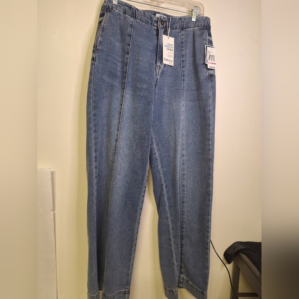 Kensie The Kaya High Rise Straight Wide Leg Jeans. Size 6/28 - Picture 4 of 8